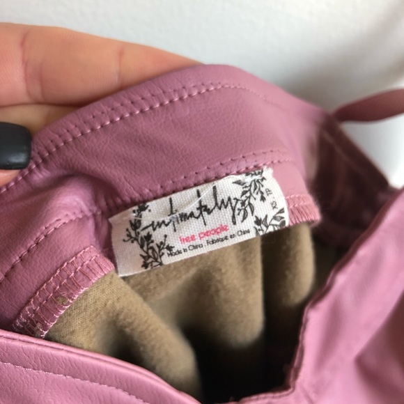 Free People Pleather Pink Dress - Picture 4 of 4